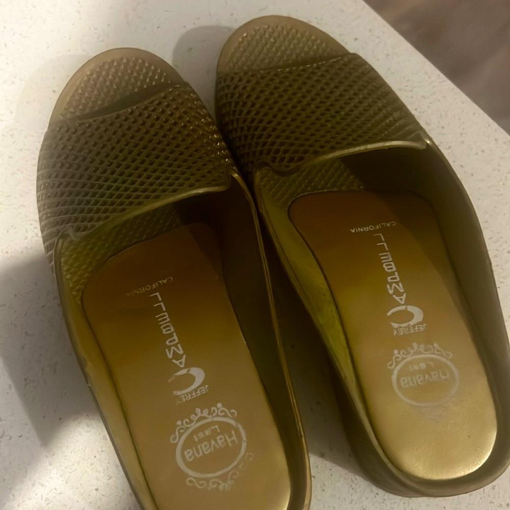 Havana Last Jeffrey Campbell Last Fling Jelly Wedge Slide Sandal Womens 6 Resort